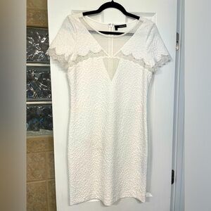 Kooples lace white textured dress